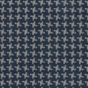 Mariani Giada S Giada 401 fabric, navy blue woven textile with repeating light gray cross motifs in a grid pattern.
