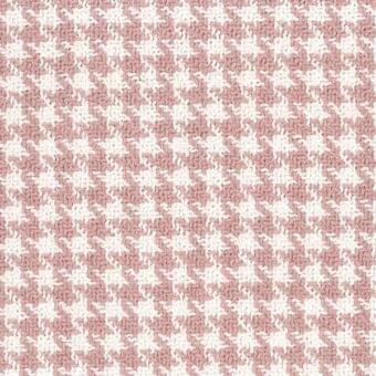 Mariani Mamba fabric swatch, blush pink and off-white floral pattern, diagonal grid with woven nubby texture.