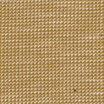 Mustard yellow fabric sample displaying a plain weave with heathered texture and dark flecks, presenting a matte, durable appearance.