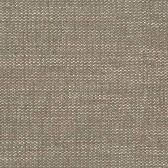 Woven fabric sample in taupe and gray tones displays a dense, speckled texture with horizontal and vertical threads, suitable for upholstery.