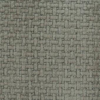 Mariani Le Fate fabric sample, gray-green woven textile, dense square geometric pattern with textured looped pile construction.