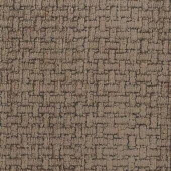 Mariani Le Fate 26 fabric, muted taupe woven texture, geometric looped-pile pattern with fragmented block shapes.