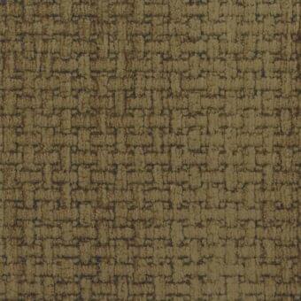 Olive-green woven fabric sample with a nubby texture, brown thread accents, and matte finish; “le fate 29” text identifies Mariani collection.