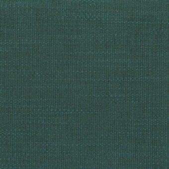 Mariani Lucrezia fabric sample, deep teal woven texture, dense grid pattern, matte finish, product label visible, studio lighting.
