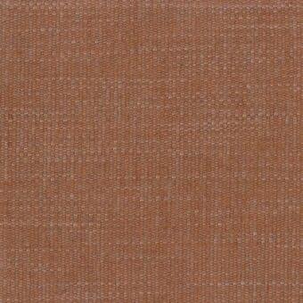 Terracotta fabric sample with a woven grid pattern, displaying a heathered texture and visible “mariani lucrezia 35” label detail.
