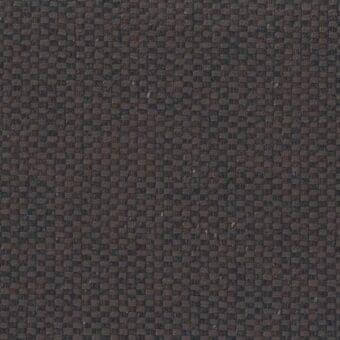 Dark brown woven fabric sample with a dense grid pattern, displaying a “mariani” label with model “m015”, textured surface for upholstery.