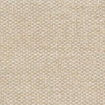 Woven fabric sample, off-white linen blend, textured grid pattern with visible threads and a “mariani” label displaying product code m015.