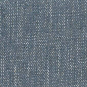 Woven fabric sample, cool gray with cream flecks, dense textured weave, visible “mariani” label, studio lighting, durable construction.