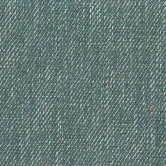 Teal herringbone fabric sample with a tight weave and nubby texture, featuring diagonal ribs and subtle beige highlights, studio lighting.