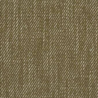 Olive-green textured fabric sample with diagonal weave, beige highlights, and a tightly woven granular surface; label reads “mariani > fabric > nadir > t nadir 61”.