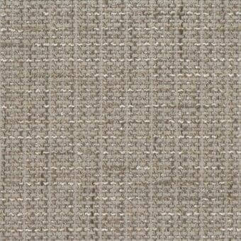Mariani fabric sample, taupe woven texture, grid pattern with silvery-grey threads, dense matte finish, “T Toffee” collection.