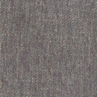 Woven fabric sample in muted gray and reddish-brown tones displays a dense, heathered texture with a slightly nubby surface and visible label.