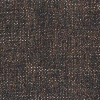 Dark brown twill fabric with heathered texture, featuring tan and red flecks, dense weave, matte finish, labeled “mariani trieste” textile.