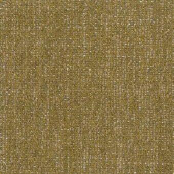 Olive-green woven fabric sample with beige speckles, dense matte texture, and visible “mariani > fabric > trieste” label detailing.