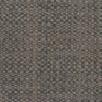 Woven fabric texture, muted gray-brown with heathered effect, dense horizontal-vertical yarns, matte finish, rectangular label visible.
