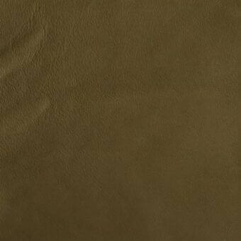 Olive-green leather texture with a mottled surface, fine wrinkles, and a matte finish, displaying natural grain and tonal variations.