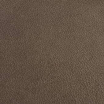 Mariani leather texture sample, medium-brown, fine-grained with mottled tonal variations and a matte, consistent pore structure.