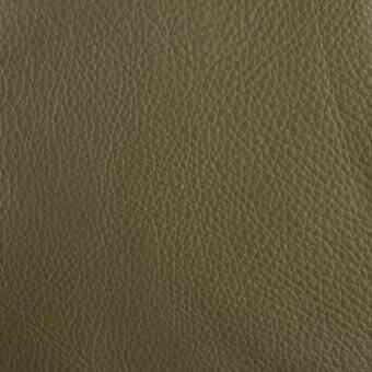 Leather texture sample, olive-green px tundra, displays a dense grain pattern with subtle tonal variations and a matte finish.