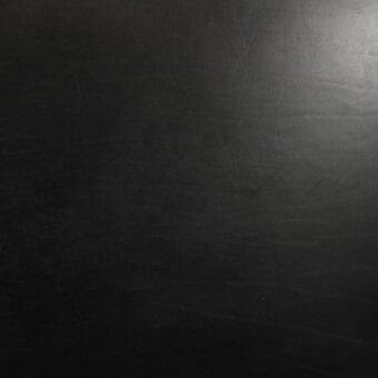 Saddle leather texture, black vegetable-tanned hide, mottled grain with subtle tonal variations and diffuse light highlight.