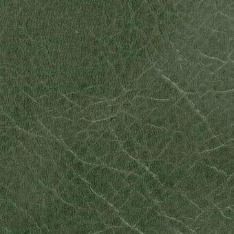 Dark green full-grain leather texture with irregular cracks, mottled surface, matte finish, and taut areas between patterns.