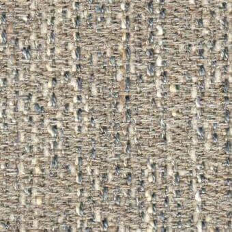 Beige basketweave fabric texture with gray and off-white threads, displaying a heathered, matte finish and nubby surface quality.