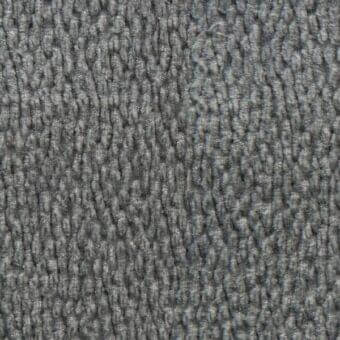 Gray looped fabric texture with dense, nubby pile and heathered yarn, displaying varied loop density for subtle textural effect.
