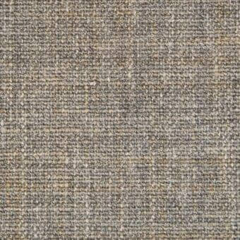 Woven fabric texture, muted gray with mustard yellow and beige threads, dense horizontal linear pattern with a nubby quality.