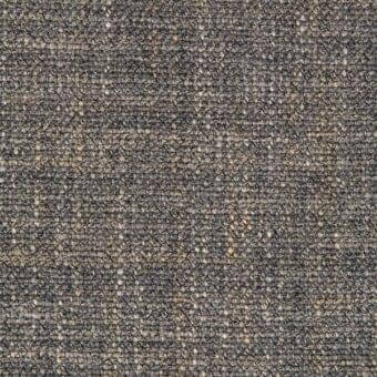 Gray woven fabric sample displaying a dense, textured surface with charcoal and beige speckles, featuring a regular grid-like weave and matte finish.