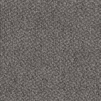 Fabric texture sample, medium gray, granular surface with looped construction and matte finish, suitable for indoor applications.