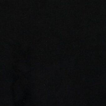 Black woven fabric texture sample displaying a matte finish, uniform color, and granular surface with product code text overlay.