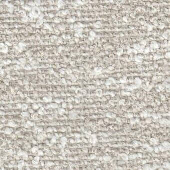 Indoor fabric sample, off-white woven texture, nubby surface with heathered effect and raised tufts; Arketipo collection, iris 5372.