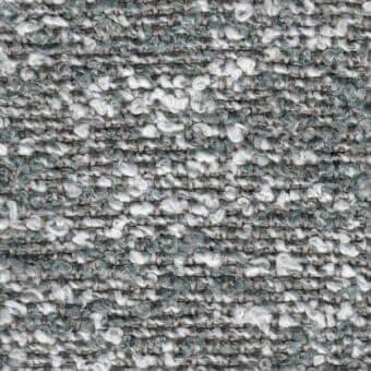 Woven fabric texture features muted gray and off-white horizontal stripes, a heathered appearance, and a slightly nubby, ribbed surface.
