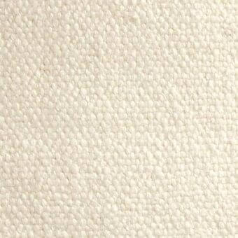 Off-white looped pile fabric texture with granular surface, tight weave, and consistent warm creamy color; Arketipo indoor upholstery fabric.