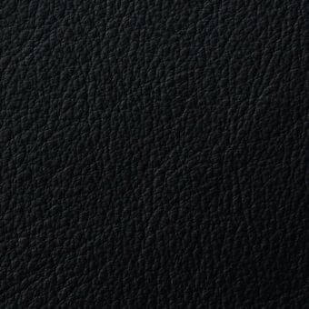 Black leather texture with a dense, pebbled surface and subtle tonal variations, displaying a tactile, slightly rough appearance; material code 110030002401.
