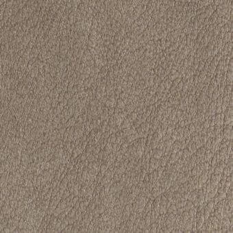 Leather texture sample, gray-brown with mottled grain, matte finish, displaying wrinkles and pores; Arketipo collection, “pelle a” 110030002531.
