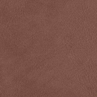 Brown leather texture sample, fine grain with mottled pattern, warm reddish-brown hue, matte finish, natural creases, Arketipo pelle b 110030003166.