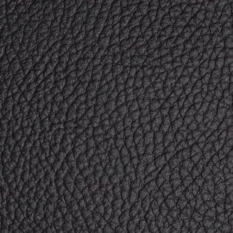 Dark gray pebbled leather texture with dense, irregular nodules and crevices, exhibiting a matte finish and subtle tonal variations.