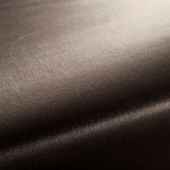Belmondo fabric sample, dark brown, tightly woven linear texture with matte finish and diagonal fold, showcasing material depth.