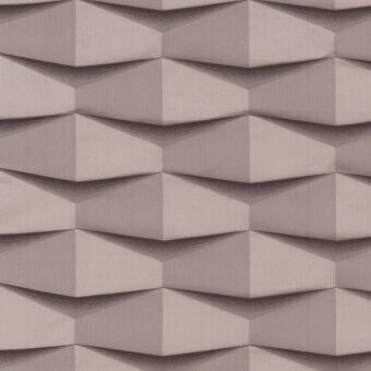 Belmondo fabric sample, rosso lepanto red, geometric triangular pattern with matte finish; woven texture, model bm 62.