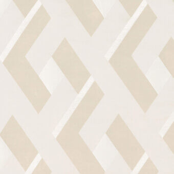Geometric textile pattern in pale sand and off-white tones, featuring diagonal interlocking rectangles with subtle linear textures and product code bm 43.