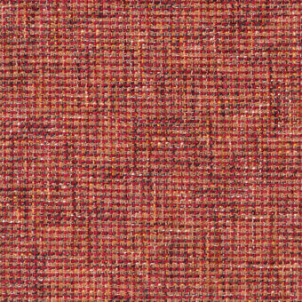 Belmondo fabric sample, deep red and orange weave, textured surface with tonal variations, catalog bm 54 from aranciato collection.