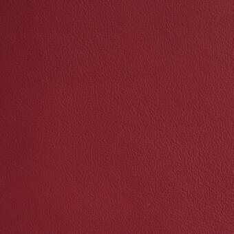 Red leather texture sample displaying a fine granular surface, consistent sheen, and uniform color; product code “bellavista > leather > p1.39” visible.