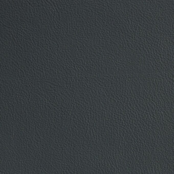 Dark gray leather texture sample with fine grain, matte finish, and subtle mottled tone; suitable for upholstery applications.