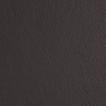 Dark brown leather texture sample with fine granular pattern, matte finish, and subtle tonal variations displaying a natural grain.