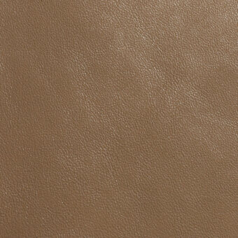 Tan leather texture sample with fine grain, matte finish, and subtle tonal variations; full-grain or top-grain quality.