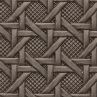 Woven rattan texture, dark brown geometric pattern, diagonal over-under weave, dense grid background, monochromatic earthy tones, studio lighting.