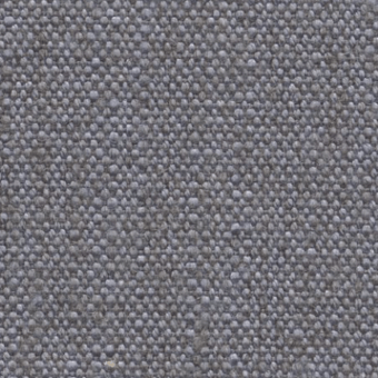 Woven gray fabric sample with repeating circular pattern in a grid, exhibiting tonal variations and a slightly rough, nubby texture.