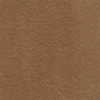 Velvet fabric sample, warm brown color, with a dense short pile and subtle mottled texture featuring darker flecks.