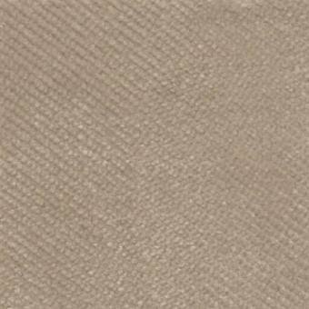 Velvety fabric texture with a diagonal rib pattern in muted beige, displaying a soft, dense weave and subtle tonal variations.