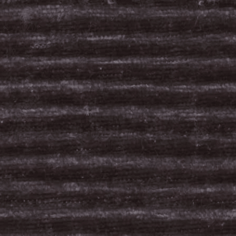 Gray pleated fabric swatch with horizontal ridges, matte finish, and uneven texture suggesting a hand-worked, dense material for upholstery.